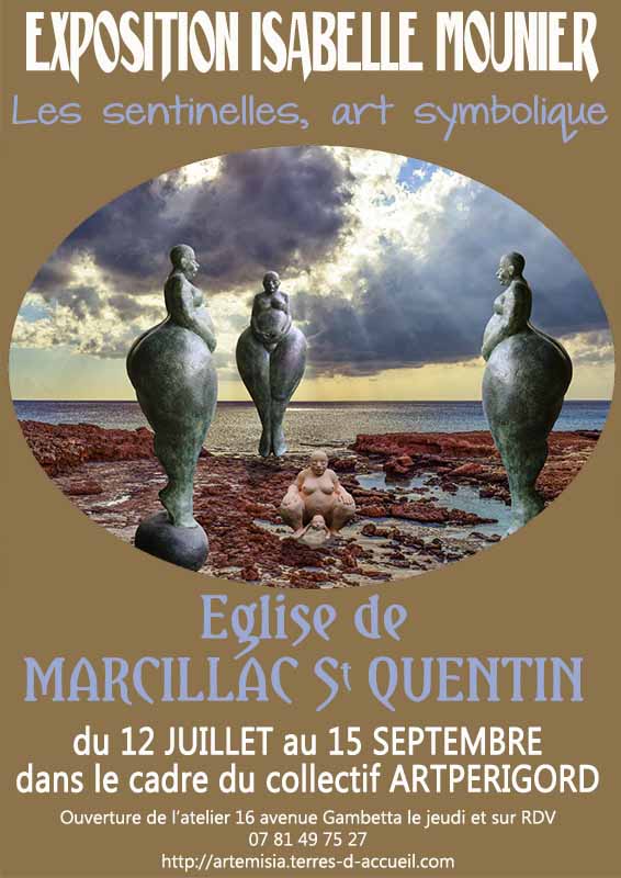 exposition 2018 isabelle mounier église de marcillac-Saint Quentin (dordogne, Périgord)