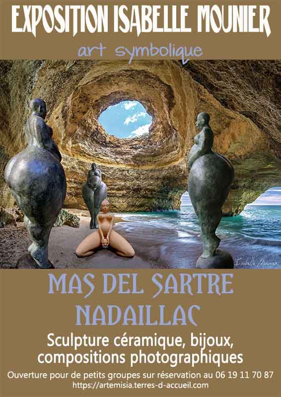 exposition 2020 isabelle mounier au mas del sartre à Nadaillac (dordogne-Périgord)