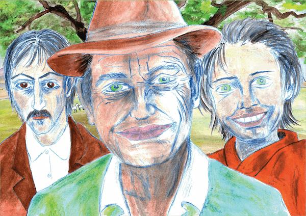 père et fils, dessin d'Isabelle Mounier