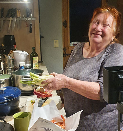 Catherine Lacroix en cuisine