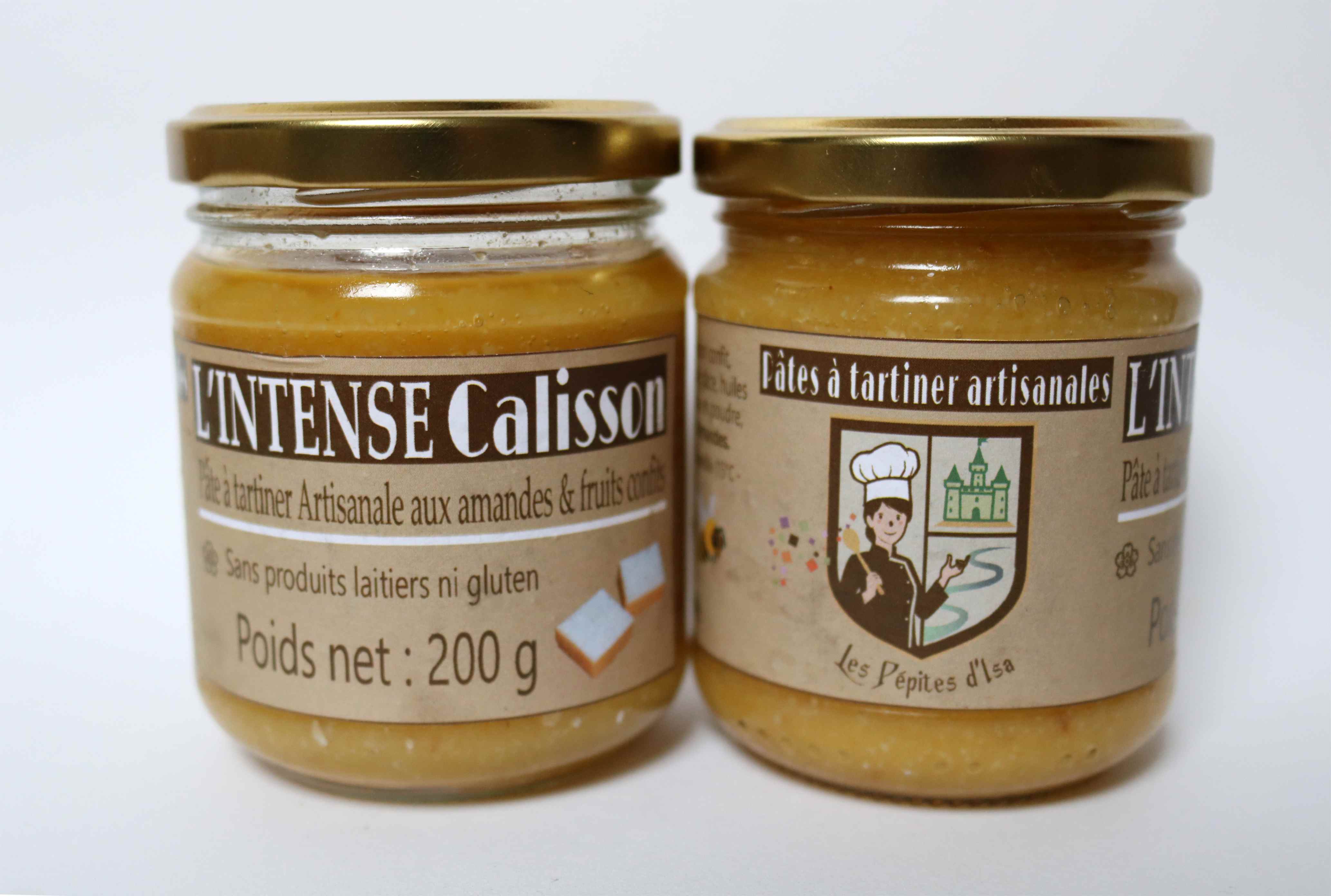 Pot de pâte à tartiner artisanale L’Intense Calisson aux amandes et fruits confits